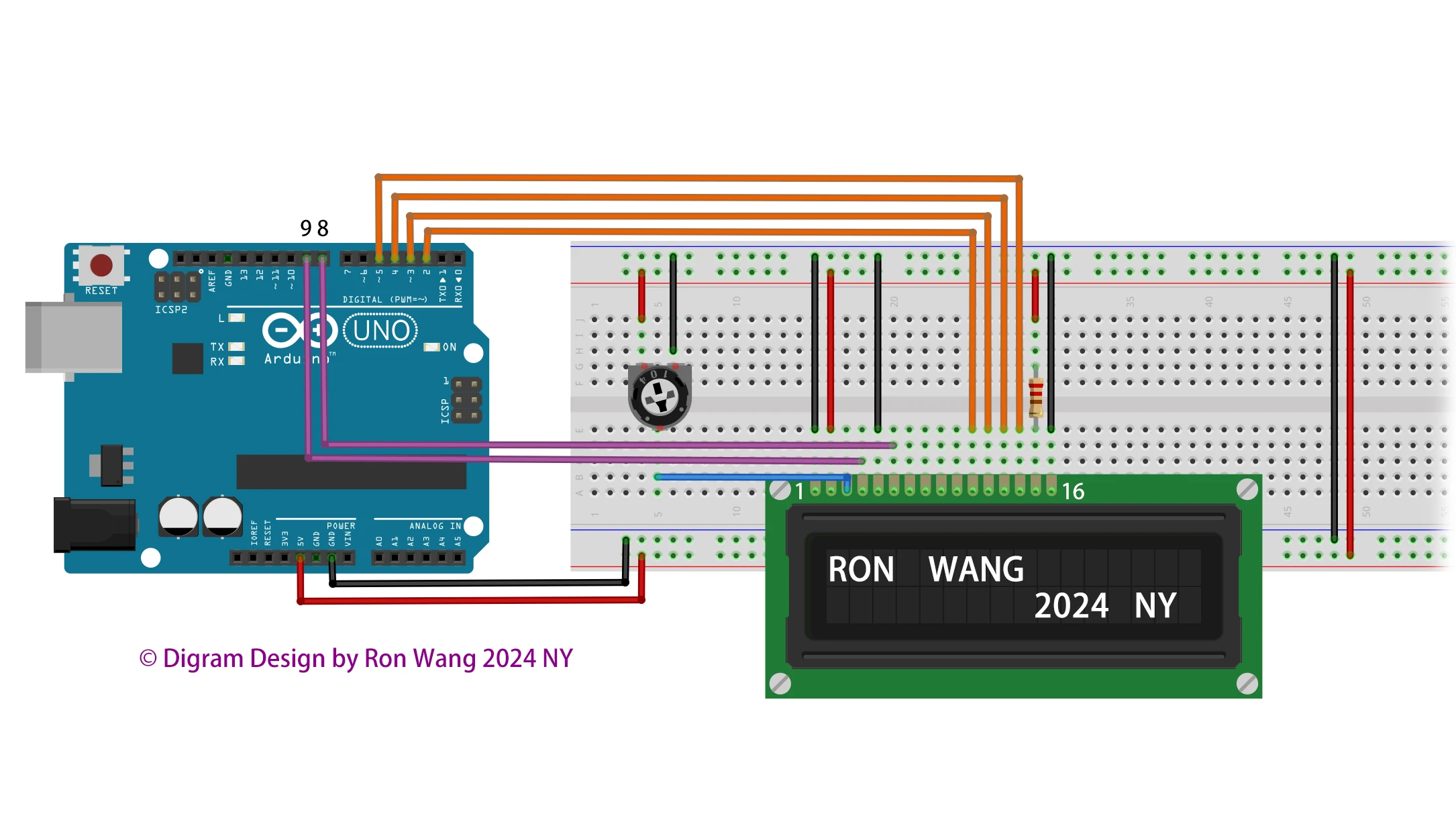 Arduino Project 023B - Liquid Crystal Displays -Blink and Cursor