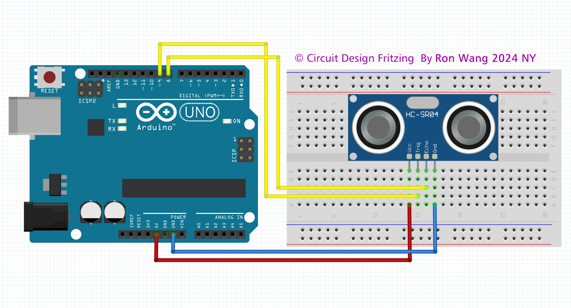  Arduino Project 038 - Simple Ultrasonic Range HC-SR04