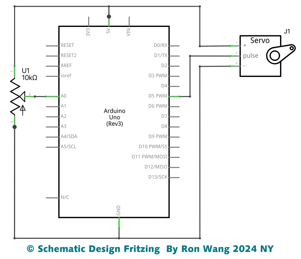 Arduino Servo Motor Schematic