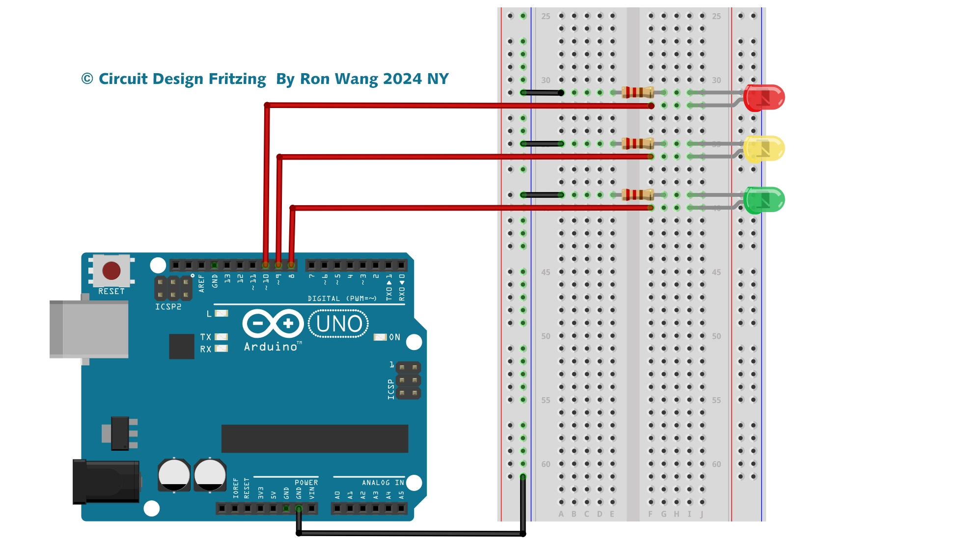 Arduino Project 003 - LED Traffic Light