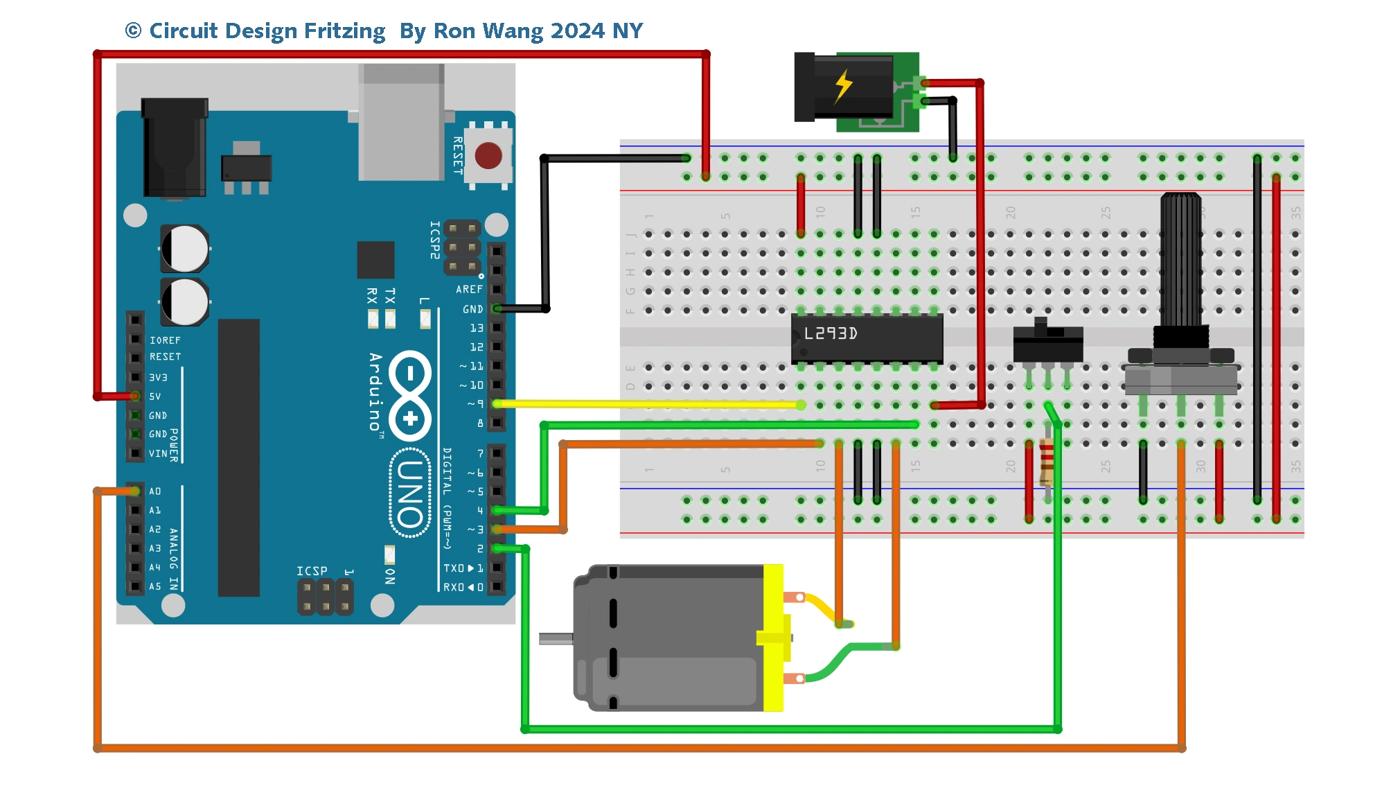 Arduino Project 016 - L293D Motor Driver IC