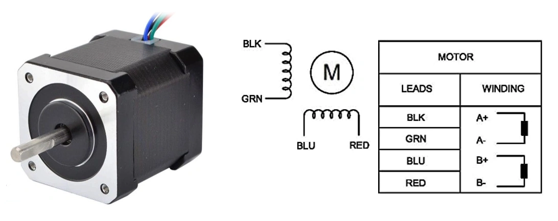 4 wires stepper motor 