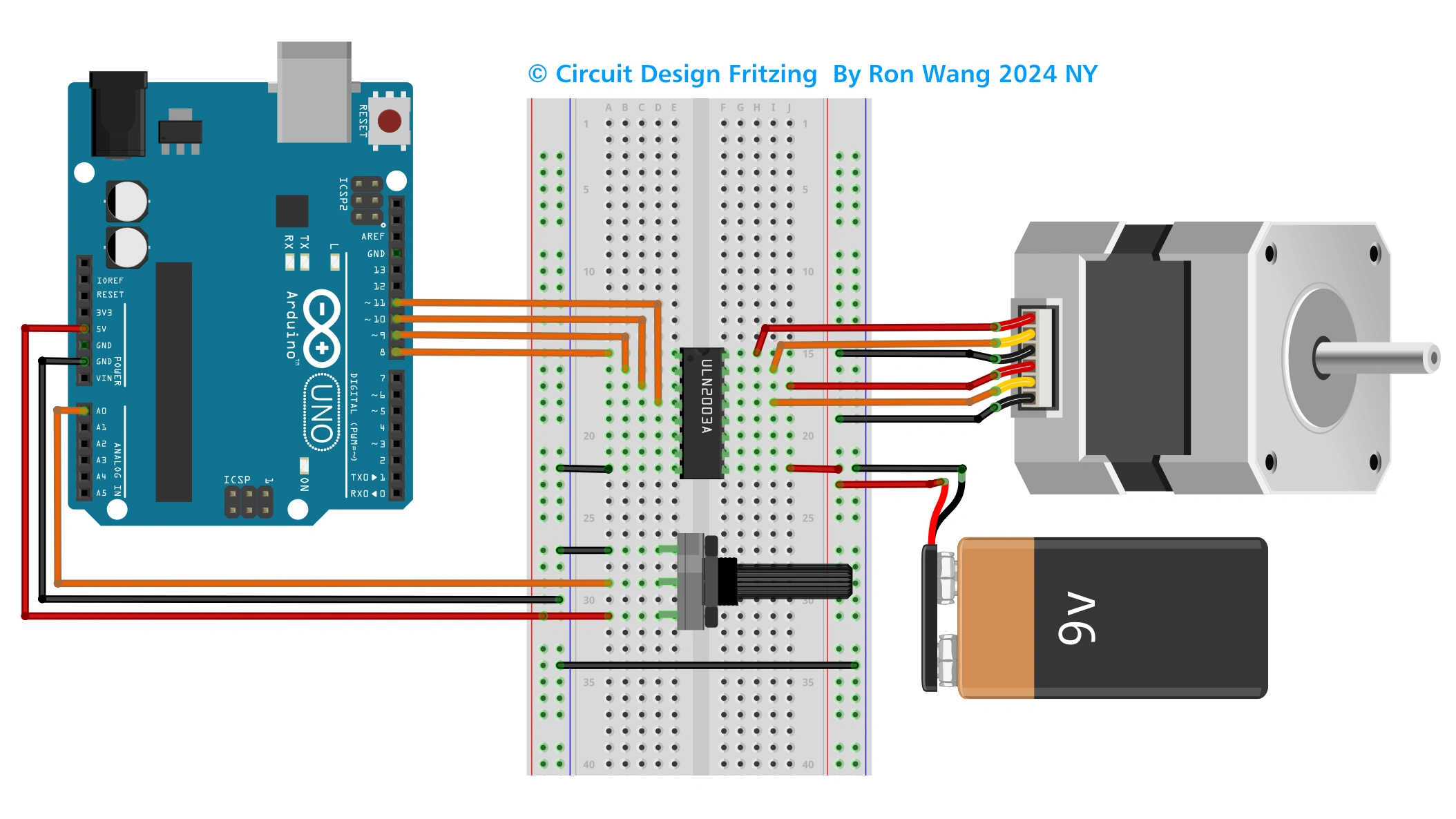 Arduino Project 029 - Control Stepper Motor ULN2004A