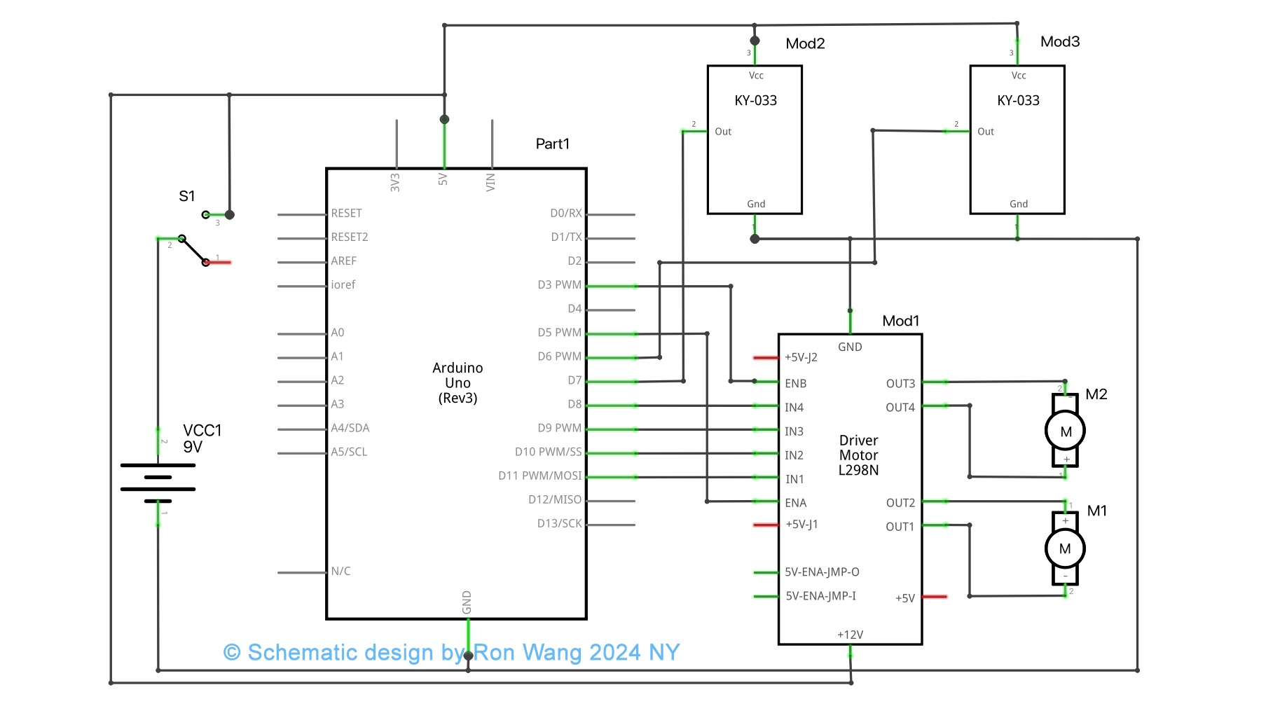 Arduino Line Trace Robot Schematic