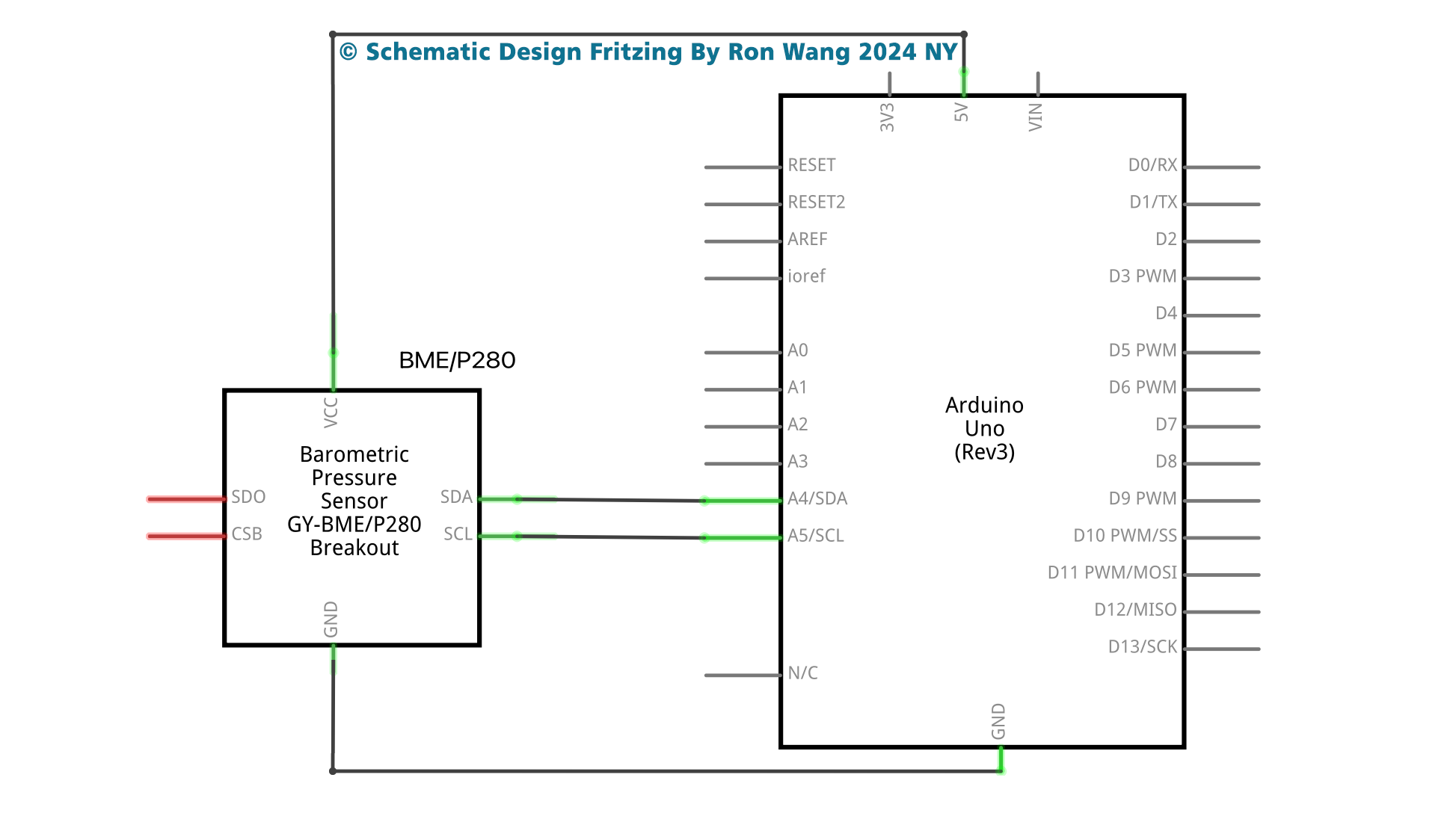 31 BMP280 Pressure Sensor Schematic