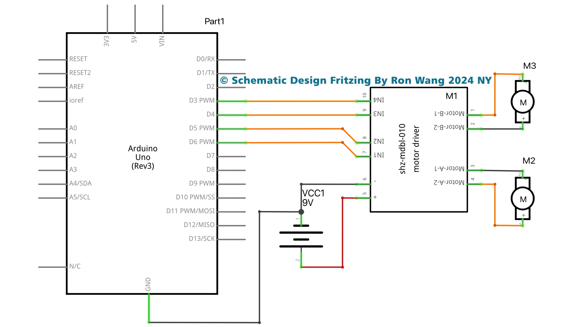 arduino MX1508 Motor Driver Dual Schematic