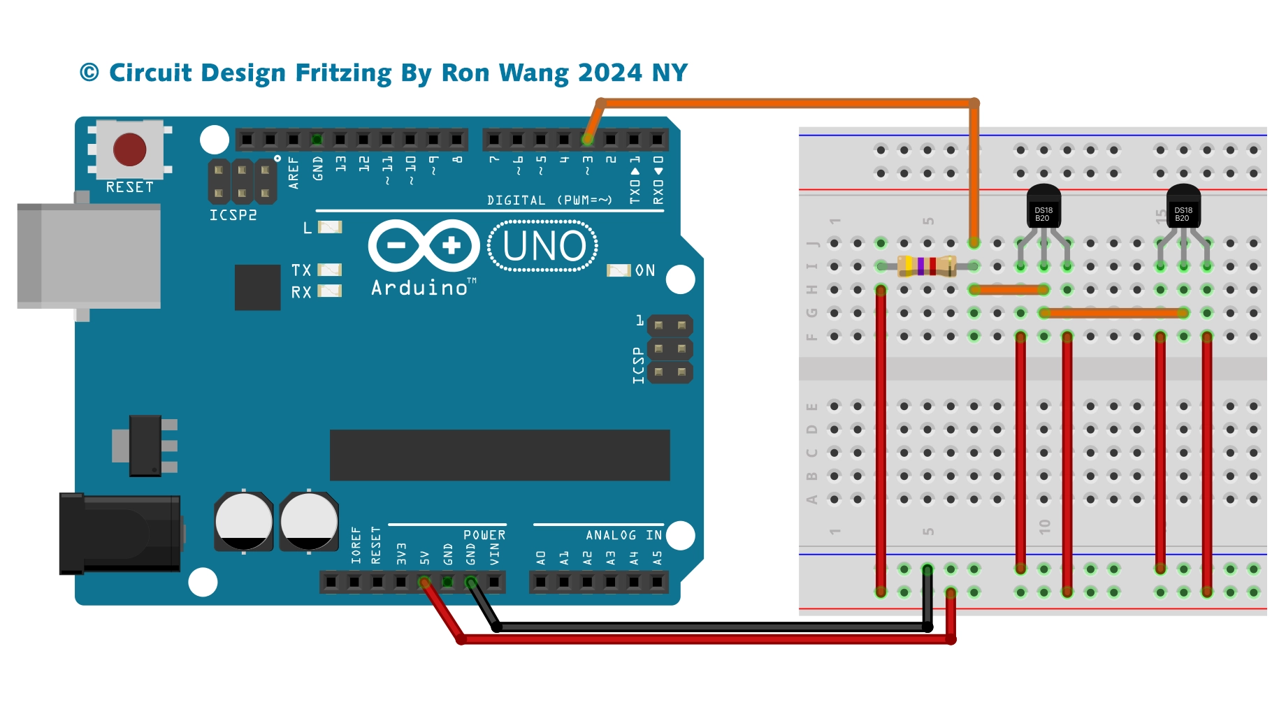  Arduino Project 037 - 18B20 Temperature Sensor