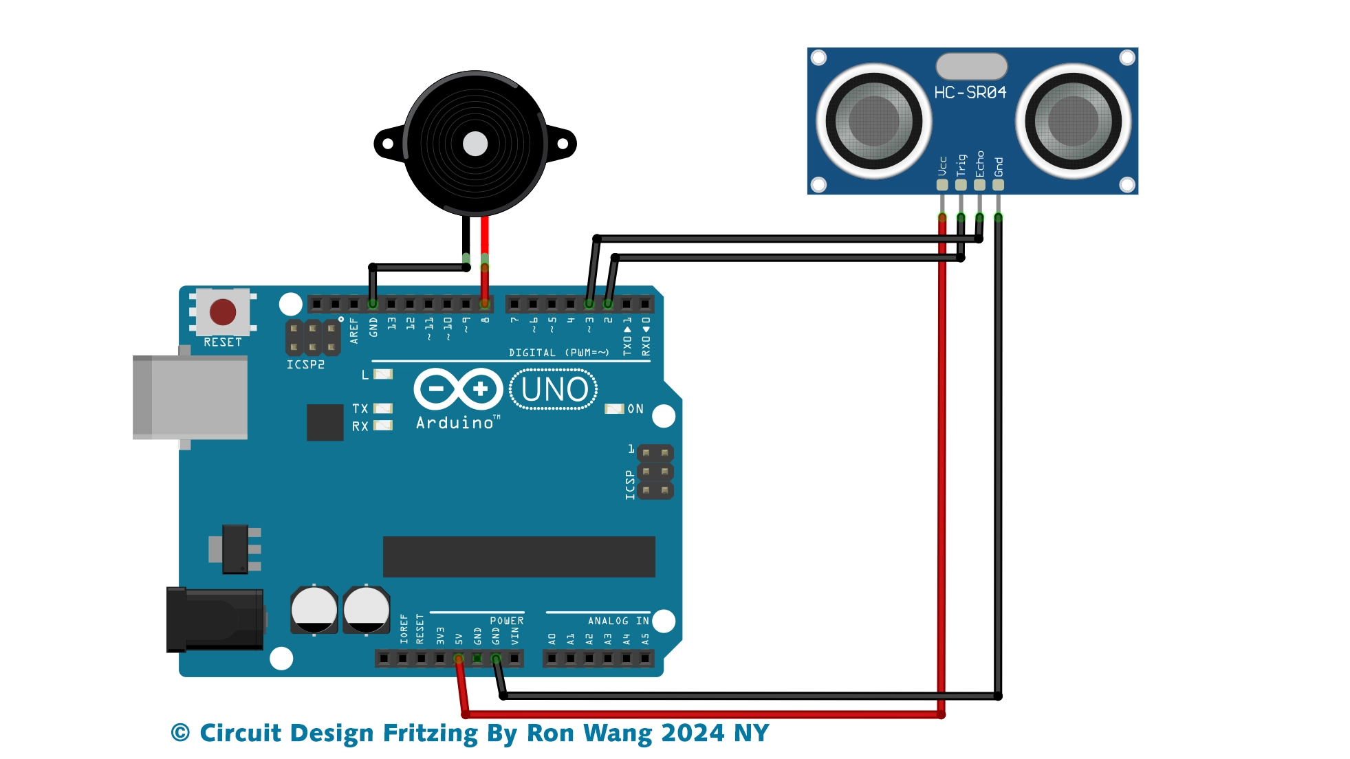 Arduino Project 040 - Ultrasonic Distance Alarm