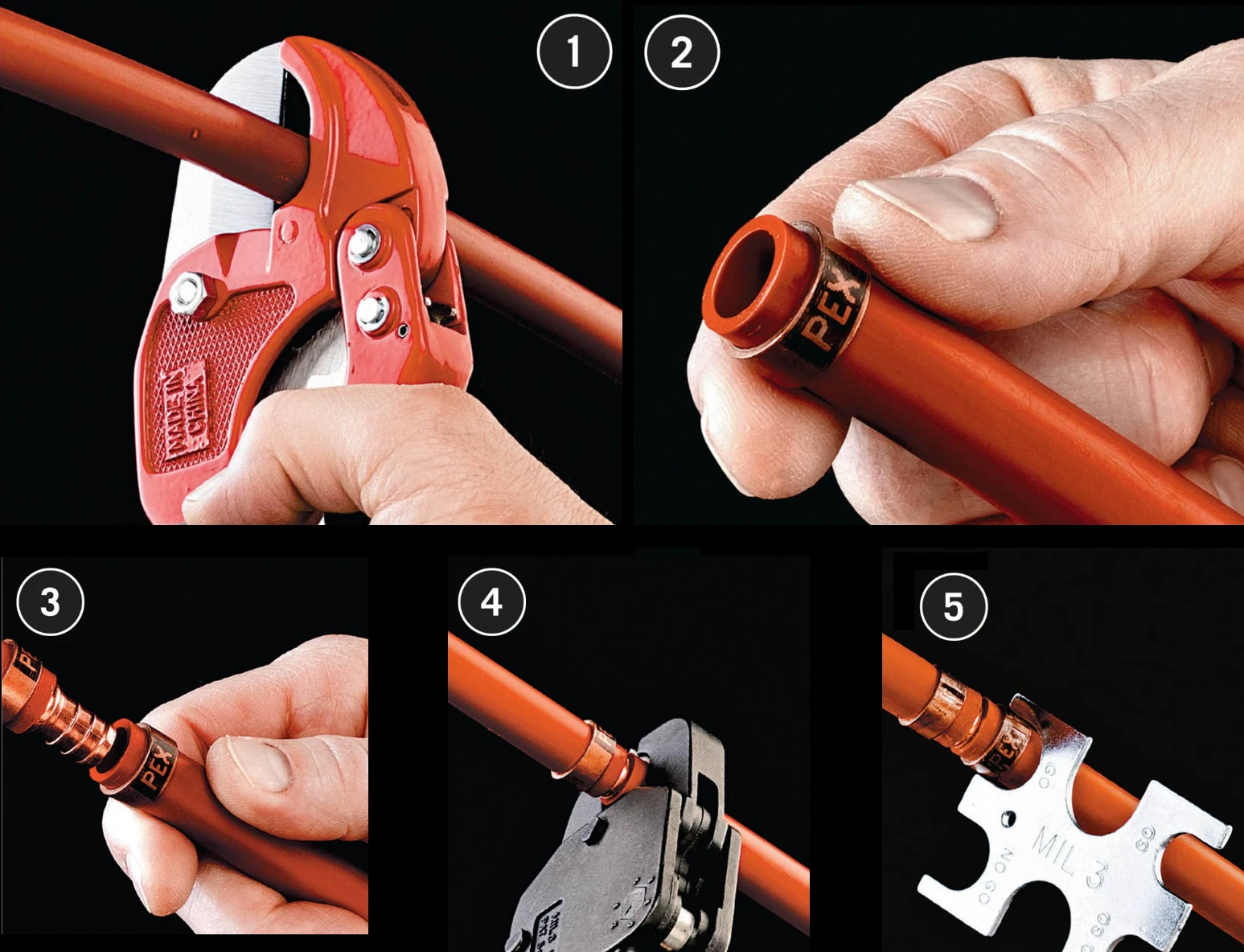 Plumbing - PEX Crimp Connector Step by step